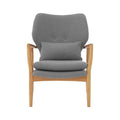 Grey Fabric Chair with Natural Birchwood Frame