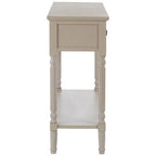 Grey Putty Wooden 3 Drawer Console Table with Lower Shelf