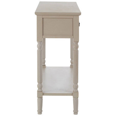 Grey Putty Wooden 3 Drawer Console Table with Lower Shelf