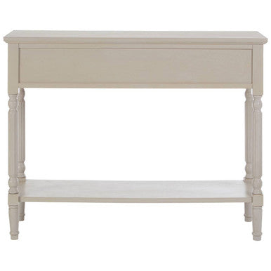Grey Putty Wooden 3 Drawer Console Table with Lower Shelf
