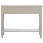 Grey Putty Wooden 3 Drawer Console Table with Lower Shelf