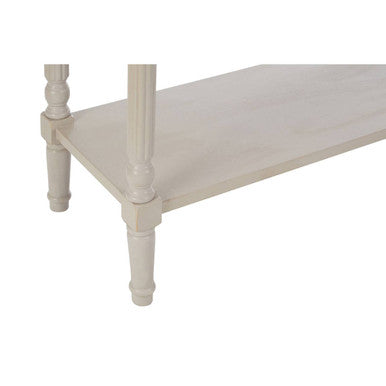 Grey Putty Wooden 3 Drawer Console Table with Lower Shelf