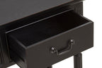 Vintage Black Wooden 3 Drawer Console Table with Lower Shelf
