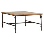 Natural Wooden Washed Finish Square Coffee Table