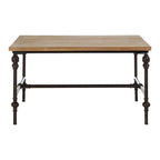 Natural Wooden Washed Finish Square Coffee Table