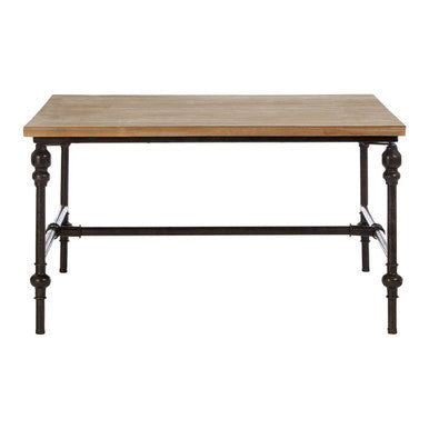 Natural Wooden Washed Finish Square Coffee Table