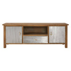 Metal and Wooden Media Unit with 2 Doors and 1 Drawer