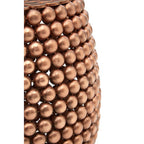 Copper Finish Beaded Barrel Design Stool