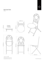 Cream Powder Coated Metal Chair