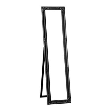 Vintage Floor Standing Black Chic Mirror
