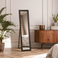 Vintage Floor Standing Black Chic Mirror