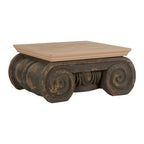 Natural and Grey Ornate Coffee Table