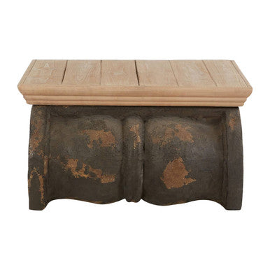 Natural and Grey Ornate Coffee Table