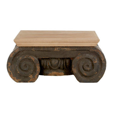 Natural and Grey Ornate Coffee Table