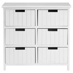 England White Wooden 6 Drawer Chest