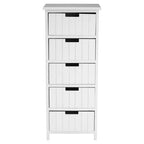 England White Wooden 5 Drawer Chest