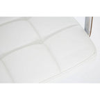 White Leather Effect Bar Chair