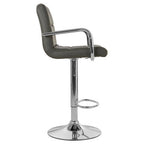 Grey Leather Effect Bar Chair