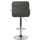 Grey Leather Effect Bar Chair