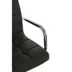 Grey Leather Effect Bar Chair