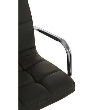 Grey Leather Effect Bar Chair