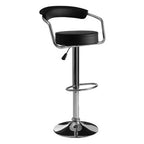 Black Leather Effect Bar Chair