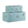 Set of Two Green Storage Trunks