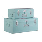 Set of Two Green Storage Trunks
