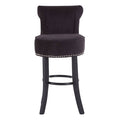 Black Velvet Bar Chair with Dramatic Finish