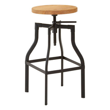 Ash Wood Adjustable Bar Stool