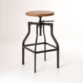 Ash Wood Adjustable Bar Stool