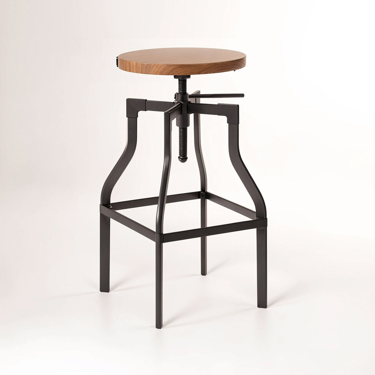 Ash Wood Adjustable Bar Stool