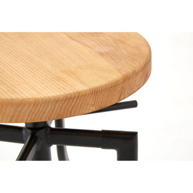 Ash Wood Adjustable Bar Stool