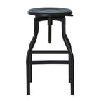 Black Metal Adjustable Bar Stool