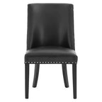 Black Leather Effect Dining Chair