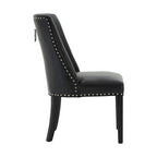 Black Leather Effect Dining Chair