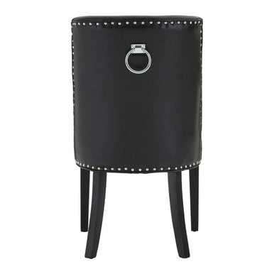 Black Leather Effect Dining Chair
