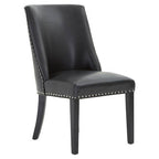 Black Leather Effect Dining Chair