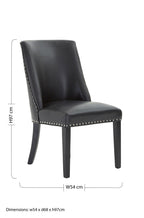 Black Leather Effect Dining Chair