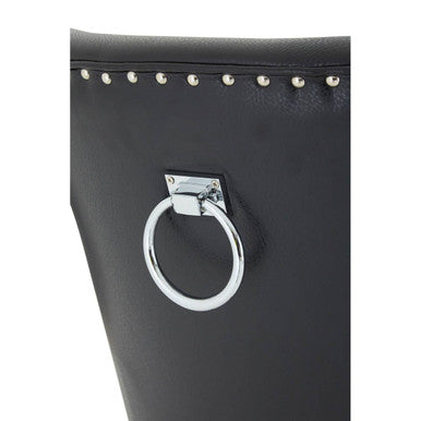 Black Leather Effect Dining Chair