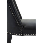 Black Leather Effect Dining Chair