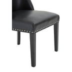 Black Leather Effect Dining Chair