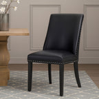 Black Leather Effect Dining Chair