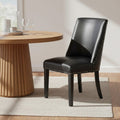 Black Leather Effect Dining Chair