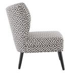 Greek Key Design Accent Chair with Wingback Design