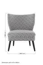 Greek Key Design Accent Chair with Wingback Design