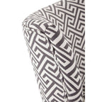 Greek Key Design Accent Chair with Wingback Design