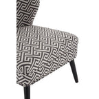 Greek Key Design Accent Chair with Wingback Design