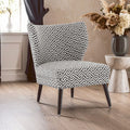 Greek Key Design Accent Chair with Wingback Design