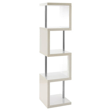 4 Tier White Gloss Shelf Unit